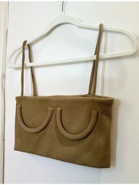 Orseund Iris Knit Corset Tank Top Camel Brown XS